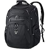 KROSER TSA Friendly Travel Laptop Backpack 18.4 inch XXXL Gaming Backpack Water-Repellent College Daypack Business Backpack with RFID Pockets & USB Port for Men/Women-Black