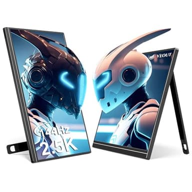 Veout 2.5K Portable Gaming Monitor with 144hz in 4 Colors - V1 Pro, 16inch 2560*1600 IPS Travel External Screen with FreeSync, Dual USB-C & Mini HDMI Second Display for Laptop/MacBook/PS5/Xbox/Switch
