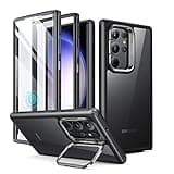 ESR for Samsung Galaxy S23 Ultra Case, S23 Ultra Case with Screen Protector, Built-in Camera Ring Stand, Shock Armor Kickstand, 2 Screen Guards, Black