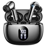 ZZU Wireless Earbuds, Bluetooth Ear Buds with Big Bass Stereo Sound, 48 Hours Playtime, Lightweight in-Ear Fit Earphones, IPX7, Hands-Free Calls with AI for iPhone, Android, Pad, Sports, Workout