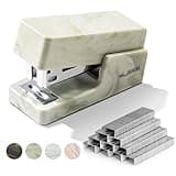 NUSIGN Mini Stapler with 830 Staples, Small Cute Desk Staplers, 25 Sheet Capacity, Fluid Green