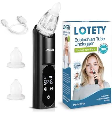 Eustachian Tube Unclogger - Ear Pressure Relief Device for Flying & Diving, Unblock Eustachian Tube & Balancing Ear Pressure to Relieve Tinnitus and Earache