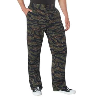 Rothco 22421 Relaxed Fit Zipper Fly BDU Pants Color : Tiger Stripe Camo,Size : 2XL (43"-47" Waist)