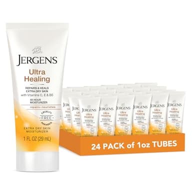 Jergens Ultra Healing Dry Skin Moisturizer, Travel Size Body and Hand Lotion, 1 Oz (Pack of 24)