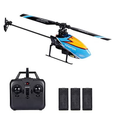 GoolRC C129 RC Helicopter for Adults, 4 Channel 2.4Ghz Remote Control Helicopter with 6-Axis Gyro, Aileronless RC Aircraft with Altitude Hold and 3 Batteries (Blue)