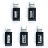 PortaPow USB Data Blocker (Black 5 Pack) - Protect Against Juice Jacking