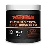 WERBME Leather Recoloring Balm, Black Leather Color Restorer, Leather Dye, Leather Couch Paint-Repair Leather Color on Faded & Scratche, for Restore Couches, Car Seats, Clothing, Shoes