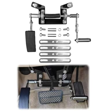 Adjustable Left Foot Accelerator Pedal for Handicap Driving - Easy Up & Switch with Right Foot - Foldable & Fits Automatic Transmission Vehicles
