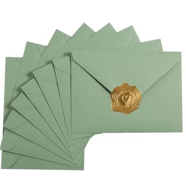 200 Pieces Sage-Green A7 Envelopes Greeting Card Envelopes 5.24 x 7.24 Inches for 5 x 7 Wedding Invitation Cards, Greeting Cards, Birthday Baby Shower Invitations