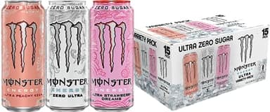 Monster Energy Ultra Variety Pack, PKZSD, Sugar Free Energy Drink, 16 Ounce