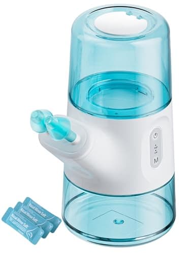Nasal Irrigation System – Sinus Rinse Machine with Dual Water Tank, Automatic Waste Collection & Adjustable Water Flow – Nasal Washer for Allergy Relief, Congestion & Sinus Care(300ml)