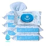 WONDERFUL Flushable Butt Wipes, Unscented 100% Plant-Based Wet Wipes for Adults & Kids, Sewer & Septic Safe, Gentle for Sensitive Skin, Wipes Flushable Pack for Bathroom & Travel, 6-Pack (360 Wipes)
