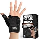 Dr. Frederick's Original Reversible Copper Infused Wrist Thumb Brace - 1 Brace - Spica Splint for De Quervain’s Tendonitis, Arthritis, CMC, Pain Relief - Left or Right Hand - Fits Men and Women