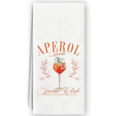 Bnzolyoia Aperol Spritz Kitchen Towels - Aperol Spritz Gifts, Bar Towels, Dish Towels for Kitchen 16x24