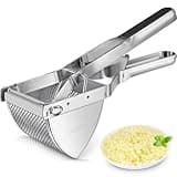 Potato Ricer, Sopito Stainless Steel Potato Masher for Commercial and Home Use, Black