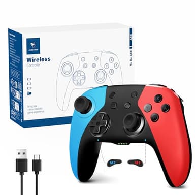 AceGamer Wireless Pro Controller for Nintendo Switch 2/Switch/Lite/OLED/Windows PC, Bluetooth Controller with Hall Effect Joysticks, Wake-up/Turbo/Dual Vibration/Macros/6-Axis Gyro/Screenshot