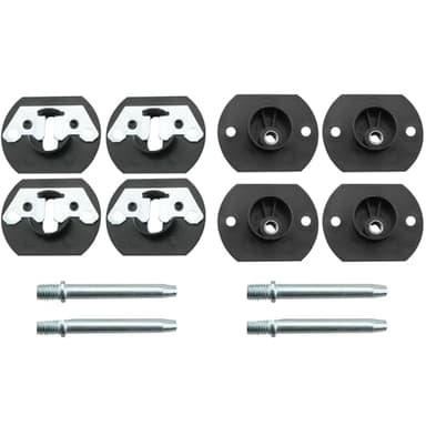 CHENJIN 4 Sets of Pin Type Sofa Sectional Connectors Thickened Clamping Fasteners Bed Headrest Armrest Buckle Used for Furniture Sofa Various Component Connection Accessories Pin Buckle Style Black