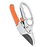 ANDGROPAND 1 PCS Garden clippers，Ratchet Hand Pruning Shears, Work 3 times easier, Hand pruners, Cutting rose, floral, tree, live plants, Sharp, Durable trimming scissors, Arthritis weak hand snips.