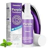 Cotonetes Purple Toothpaste for Teeth Whitening, Gentle on Enamel, 3D Brightening, Sensitive Teeth, Tooth Stain Removal