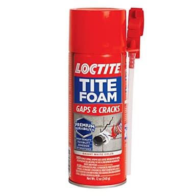 Loctite Tite Foam Gaps & Cracks Spray Foam Sealant, 12 fl oz Can, 1 Pack - Polyurethane Expanding Insulation