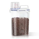 TBMax Dog Food Storage Container 3 Qt, Airtight Cat Food Container with Upgraded Large Spout, Portable Travel Pet Food Storage Dispenser for Small Animal Kibble Storage, Bird Seed Container