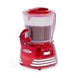 Nostalgia Retro Frother and Hot Chocolate Maker and Dispenser, 32 Oz, for Coffees, Lattes, Cappuccinos, Red