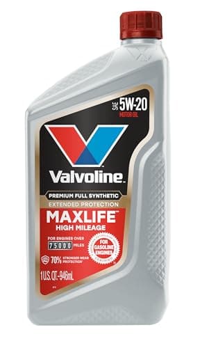 Valvoline MaxLife Extended Protection High Mileage 5W-20 Full Synthetic Motor Oil 1 Quart