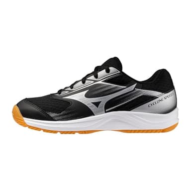 Mizuno Cyclone Speed 5 Volleyball Shoe | Womens Volleyball Footwear | Black-Silver | US Womens 8.5