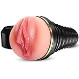 Male Masturbator,Kingdemer Realistic Pocket Pussy Vagina Textured with 7.5in Depth Lifelike Soft and Fleshy Texture,Penis Training Masturbators Sex Toy for Men
