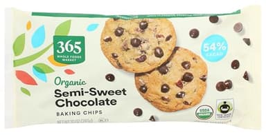 365 by Whole Foods Market, Organic Semi Sweet Chocolate Chips, 10 Ounce