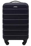 Wrangler Hardside Spinner Carry-On Luggage, Dark Navy, 22-Inch