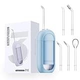 Water Dental Flosser - yayisheng, Portable Cordless Oral Irrigator 3 Modes & 150ML Pull-Out Type Detachable Tank, 6 Jet Tips, IPX7 Waterproof