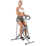 Sunny Health & Fitness Smart Upright Row-N-Ride Exerciser, Squat Assist Trainer for Glutes Workout with Adjustable Resistance, Easy Setup & Foldable, Glute & Leg Exercise Machine- NO. 077S