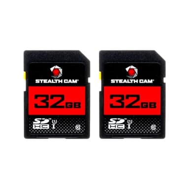 STEALTH CAM SD Card - High-Speed Data Transferring Storage Game Trail Hunting Scouting Photo Video Recording Cameras, 32GB SD Card (2 Pack)