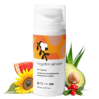 Forgotten Skincare The Original Underarm Brightening Deodorant Cream For Dark Underarms Treatment, Body Odor Eliminator For Women & Men, Ingrown Hair Treatment, Vitamin C & Salicylic Acid