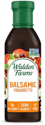Walden Farms Balsamic Vinaigrette – Calorie-Free, Gluten-Free, Low Carb, Keto-Friendly, Vegan, Sugar-Free Salad Dressing with Rich Classic Balsamic Flavor – 12 oz Bottle