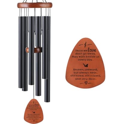 Memorial Wind Chimes for Outside, Sympathy Gift for Loss of Loved One Mom Dad, Ideal for Funeral, Remembrance & Bereavement, Outdoor Use