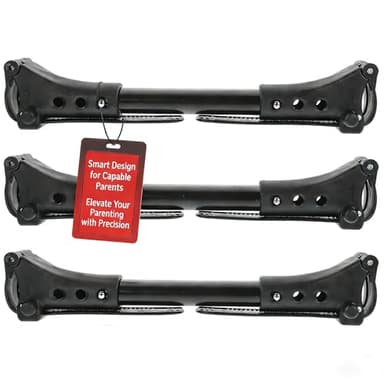 ibasenice 3pcs Stroller Cart Connector for Twins Car Gadgets Universal Pushchair Connector Universal Stroller Accessories Black, 7.9 x 1.8 x 1.6 inches