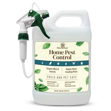 Peppermint Oil Rodent Repellent, Roach Ant Spider Bug Insect Killer, Eco Friendly Pest Control to Repel Mice, Humane Repeller Alternative to Mouse Trap, Family & Pet Safe (1 gal, Peppermint)