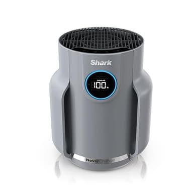 Shark Air Purifier for Home, NeverChange Compact Pro, for Bedroom, Nursery, Home Office, Dorm, HEPA-Exceeding Filter, Captures Pollutants, Pet Dander, Dust, Odor, Smoke, and More, HP071BRN, Winter Fog
