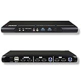 Avico Dual Monitor KVM Switch 2 Computers 2 Monitors- HDMI 2.0 & USB 3.0-EDID Emulation-4K@60Hz, 1440p@144Hz, 1080p@240Hz - Compatible with Laptops, Desktops, Windows,Mac OS M1/M2/M3, Linux, Ubuntu