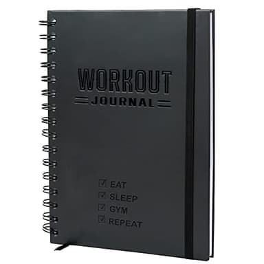 Nextnoid Hardcover Fitness Journal Workout Planner for Men & Women - A5(5.7" x 8.3") Sturdy Workout Log Book to Track Gym & Home Workouts