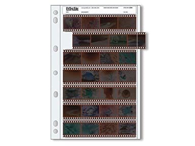 Print File Archival 35mm Size Negative Pages Holds Seven Strips of Four Frames, Pack of 25