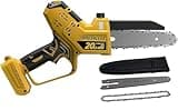 Mini Chainsaw for Dewalt 20V MAX Battery, Auto-Oiler, 8-Inch and 6-Inch 2-IN-1 Brushless Cordless Pruning Chainsaw, Battery Powered Mini Chainsaw for Wood Cutting (Tools only)
