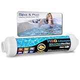 H&G lifestyles Heavy Metal Iron Filter for Garden Hose, Hose Filter for Filling Hot Tub Pool Spa, Special Design for Well Water, Fits Any Standard 3/4" Garden Hose Thread, Up to 20,000 Gallons