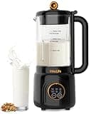 IntreLife 40 oz Nut Milk Maker Machine with 18700 RPM High Speed, No Soaking Needed 8 in 1 Soy Milk Maker, Plant Based Milk Maker for Almond, Oat, with Delay Start/Keep Warm/Self Cleaning, Black
