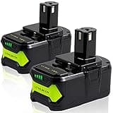 TenHutt 【Upgrade】 2 Packs 6.0Ah Lithium Replacement Battery for Ryobi 18V ONE+ Cordless Power Tool P108(130429054) Compatible with P102 P103 P104 P105 P107 P108 Lithium Battery