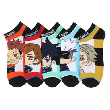 Bioworld Jujutsu Kaisen 5-Pack of Womens Ankle Socks