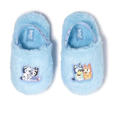 Bluey Scuff Slippers for Kids, Blue, Size 7/8 Toddler