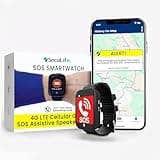 SOS Smartwatch for Seniors - Gps Bracelet for Elderly Health Monitoring Medical Alert Systems for Seniors with Speaker, Medical Alert System,GPS Tracker 5G 4G LTE Cellular Service, Life Alert Necklace